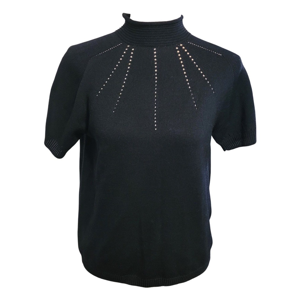 St. John Collection Black Crew Neck Sweater